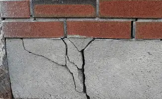 Concrete foundation with serious structural damage in San Diego, CA